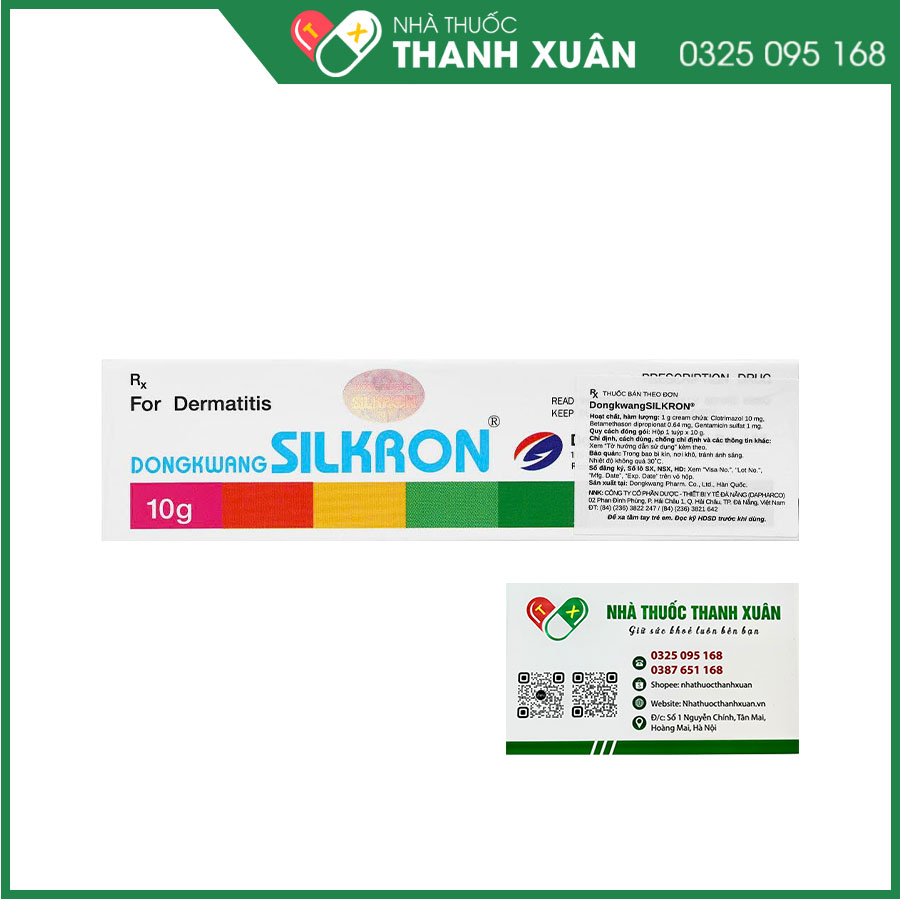 Silkron điều trị các bệnh viêm da, nhiễm nấm ngoài da